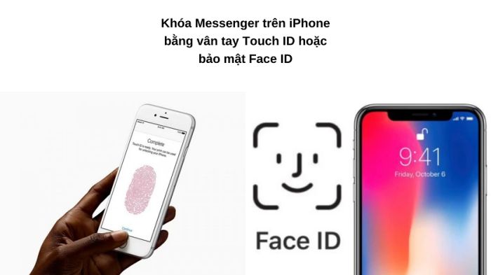 Cách khóa ứng dụng Messenger trên iPhone bằng Face ID.