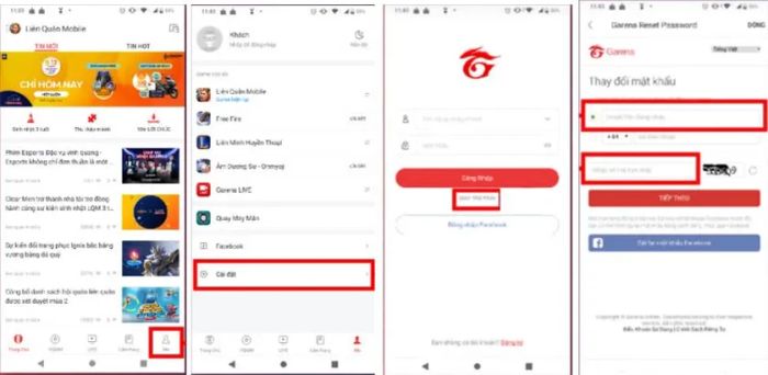 Hướng dẫn thay đổi mật khẩu Liên Quân Garena qua điện thoại