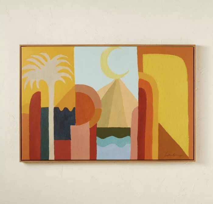 A framed wall art