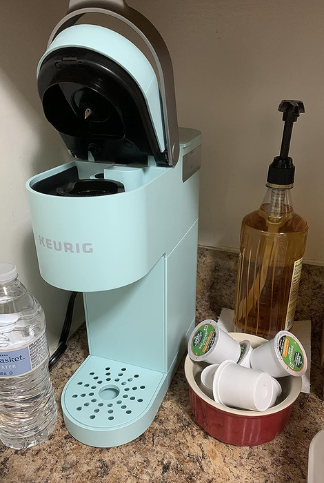 A blue Keurig from the reviewer.