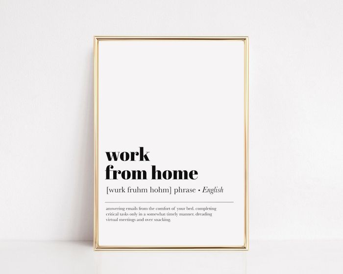 A minimalist print featuring the phrase 