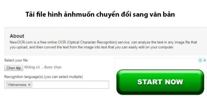 Chuyển file ảnh sang Word bằng công cụ trực tuyến