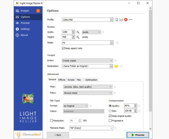 Light Image Resizer