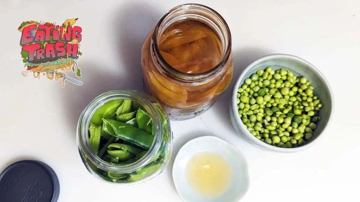 Repurpose empty pea pods into a refined, flavorful vinegar