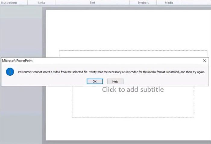 Vì sao bạn không thể chèn video vào PowerPoint 2010, 2016?