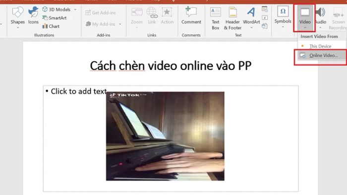 Hướng dẫn chi tiết cách thêm video từ Youtube vào PowerPoint
