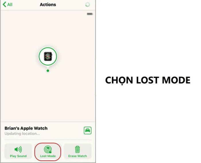 Sử dụng chế độ Lost Mode để bảo vệ đồng hồ khi bị thất lạc