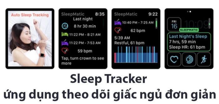 Ứng dụng theo dõi giấc ngủ trên Apple Watch 4, Series 5 - Sleep Tracker