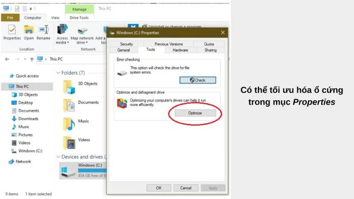 Sử dụng các công cụ hỗ trợ do nhà sản xuất ổ cứng cung cấp