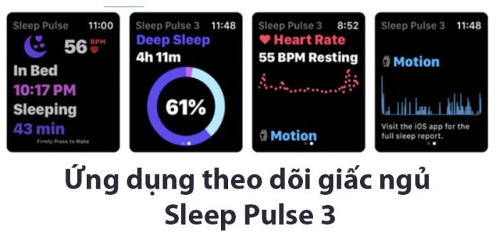 Ứng dụng theo dõi giấc ngủ trên Apple Watch 4, Series 5 - Sleep Pulse 3