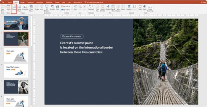 Hướng dẫn làm trò chơi trắc nghiệm trên PowerPoint 2013