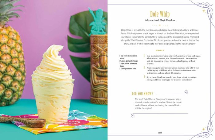A Dole Whip ice cream recipe from the cookbook.