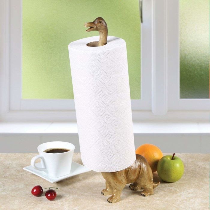 The Brontosaurus paper towel holder.