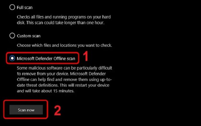 Phương pháp giải phóng bộ nhớ máy tính thông qua quét virus
