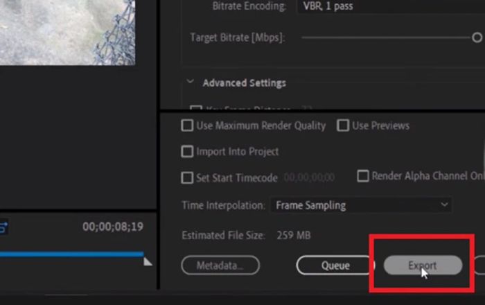 Xuất video HD trong Adobe Premiere