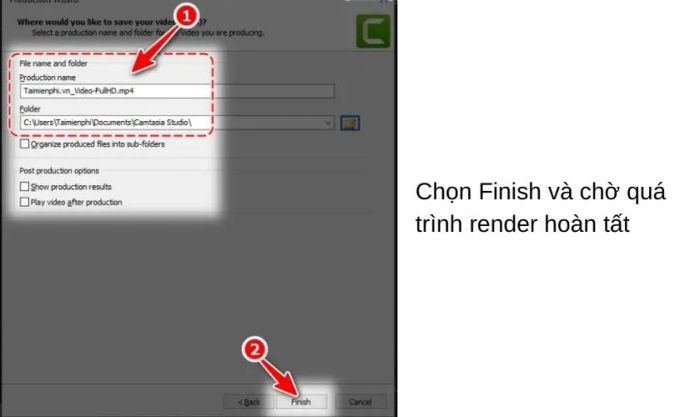 Xuất video trong Camtasia với độ phân giải HD và Full HD