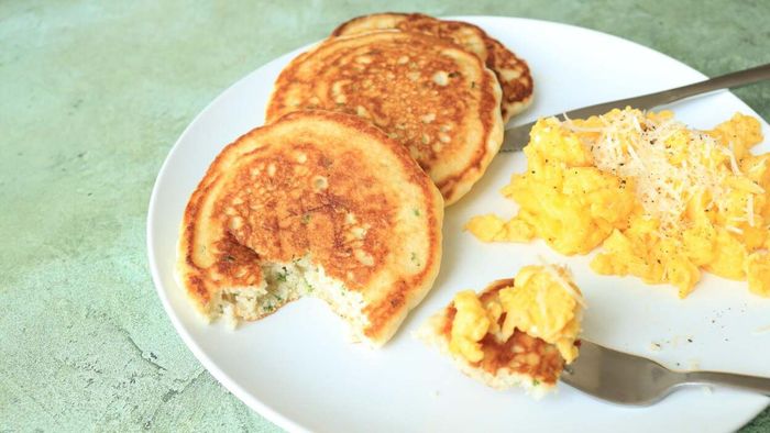 Pancakes are usually mild in flavor, but over time they've evolved into a sweeter dish. Typically, pancake recipes call for sugar (usually 1 to 3 tablespoons), with flavorings like cinnamon, vanilla, and cocoa powder being common. Toppings and fillings such as chocolate chips, Nutella, and whipped cream add to their sweetness.