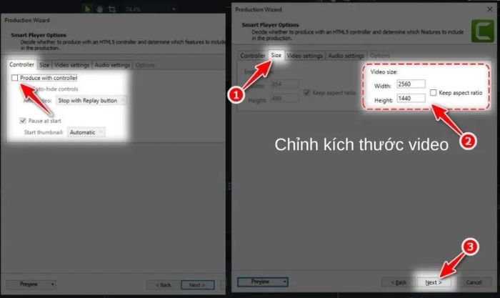 Hãy bỏ chọn ô 'Produce with controller' trong tab 'Controller'.