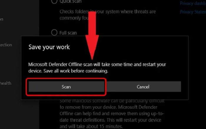 Cách giải phóng bộ nhớ máy tính bằng cách quét virus