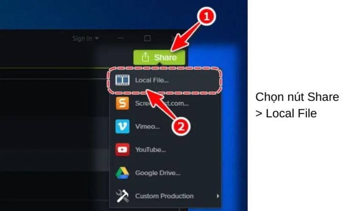 Xuất video từ Camtasia với chất lượng HD, Full HD