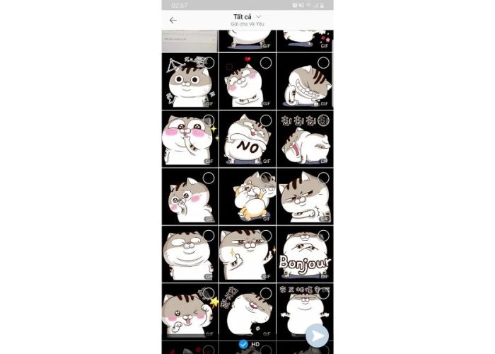 Hướng dẫn tải sticker mèo Ami bụng bự trên Zalo và Facebook