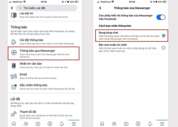 Hướng dẫn bật bong bóng chat Messenger trên iPhone.