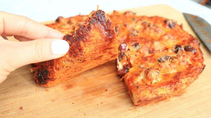Rush to give your pizza an extra cheesy base.
