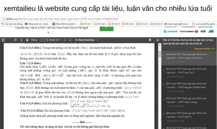 Hướng dẫn cách tải tài liệu trên Xemtailieu miễn phí