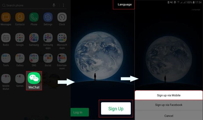 Hướng dẫn đăng ký tài khoản WeChat nhanh chóng trên điện thoại di động