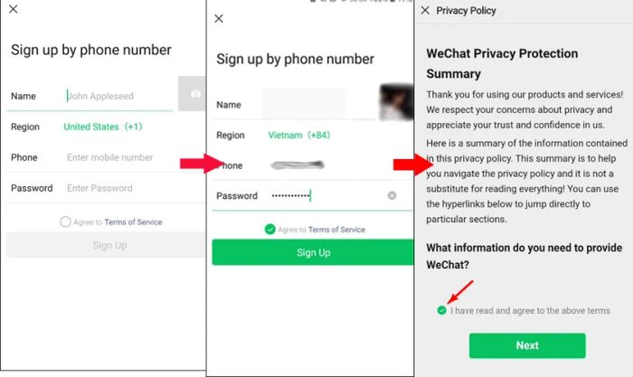 Hướng dẫn đăng ký tài khoản WeChat nhanh chóng trên điện thoại di động