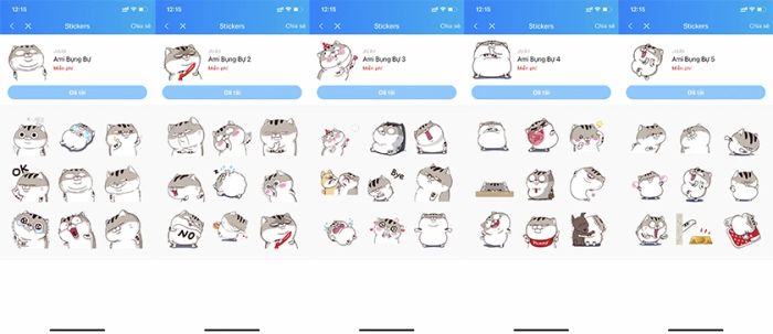 5 bộ Sticker Mèo Ami nổi bật