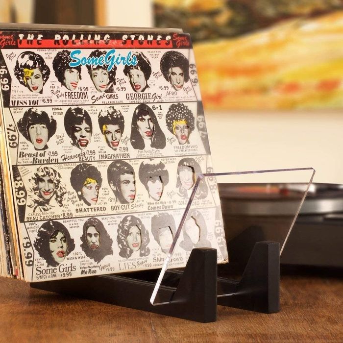 A front view of the black vinyl holder.