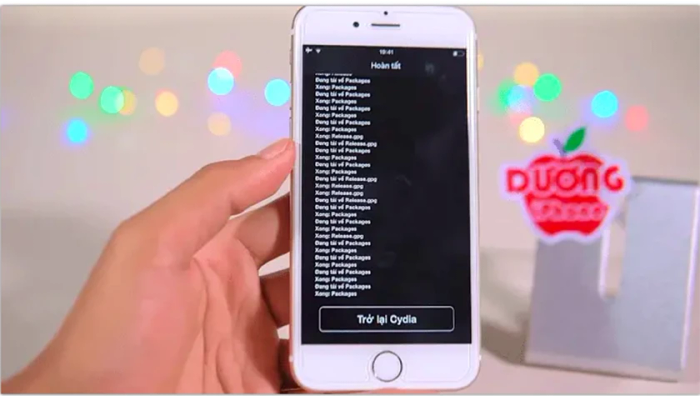 Chọn Trở lại Cydia - hướng dẫn mở bong bóng chat messenger trên iPhone