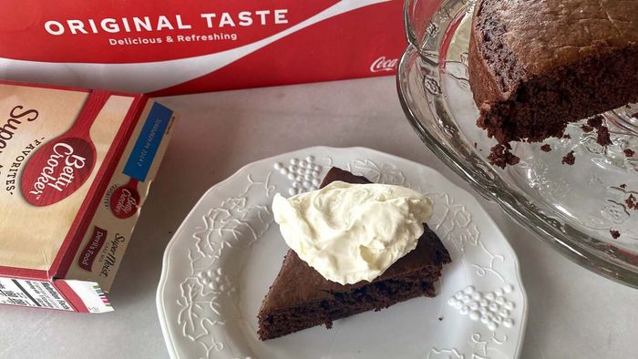 Transform a simple cake mix and soda into a soft, vegan-friendly cake