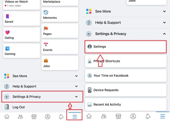 Trên iPhone, hãy nhấn vào biểu tượng ba dấu gạch ngang ở góc dưới bên phải màn hình, còn trên Android, bạn sẽ tìm thấy nó ở góc trên bên phải để bắt đầu quá trình thay đổi.