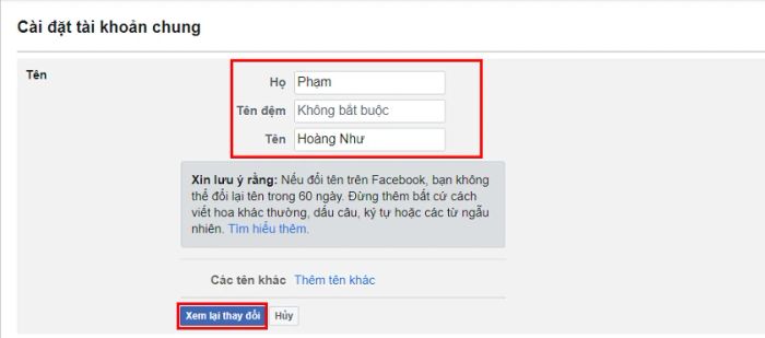 Ngay lập tức, cửa sổ Xem trước tên mới / Preview Your New Name của bạn sẽ xuất hiện.