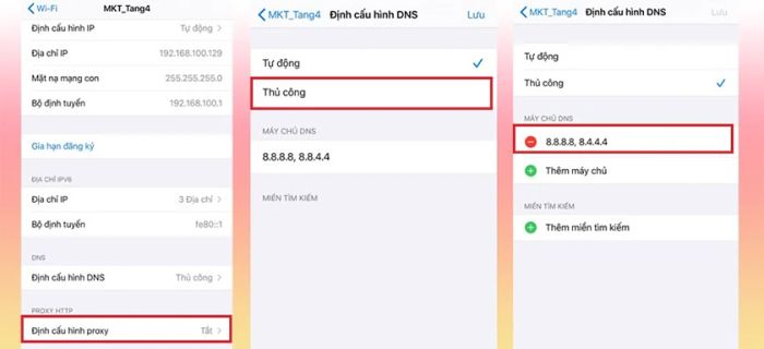 Cài đặt DNS của Google để cải thiện tín hiệu wifi.