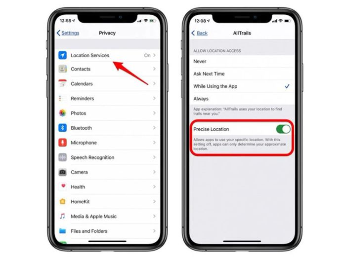 Tắt tính năng định vị vị trí trên iPhone - một cách đơn giản để tiết kiệm pin hiệu quả trên iOS 14.