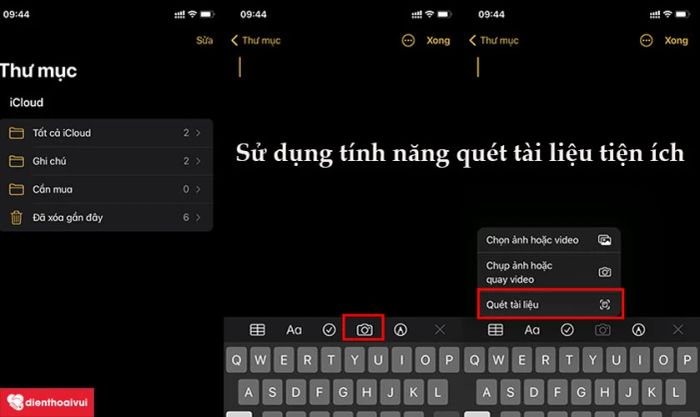 Hướng dẫn sử dụng tính năng quét tài liệu