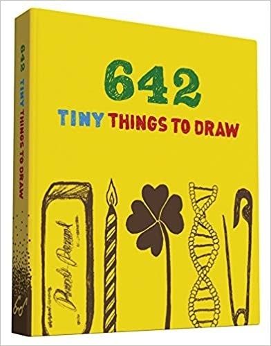A compact book titled '642 Tiny Things to Draw'.