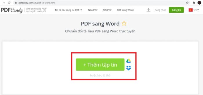 Hướng dẫn chuyển đổi từ PDF sang Word bằng pdfcandy