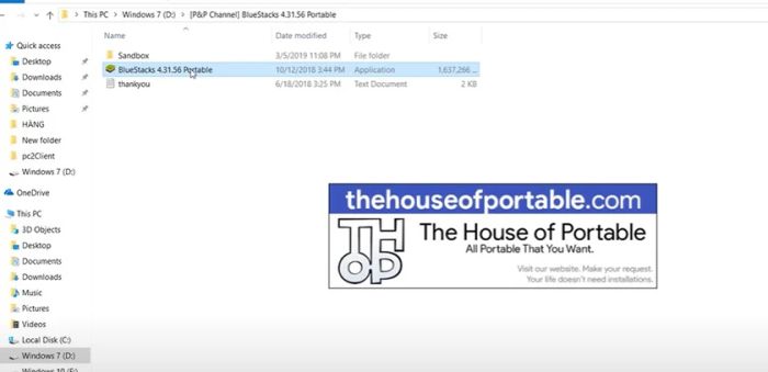Tải và cài đặt Bluestacks Portable trên hệ điều hành Windows