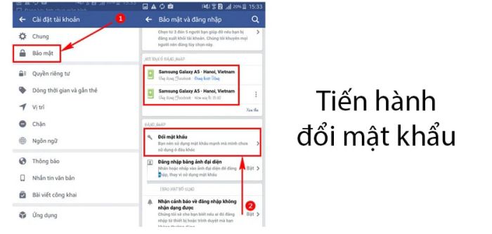 Hướng dẫn cách thay đổi mật khẩu Facebook trên điện thoại Samsung một cách chi tiết