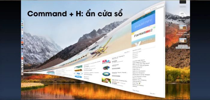 Các phím tắt giúp ẩn và thu nhỏ cửa sổ trên màn hình của bạn.