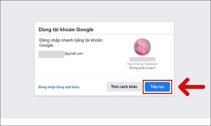 Nhấn vào nút