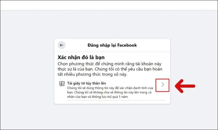 Nhấn vào biểu tượng mũi tên để tiếp tục.