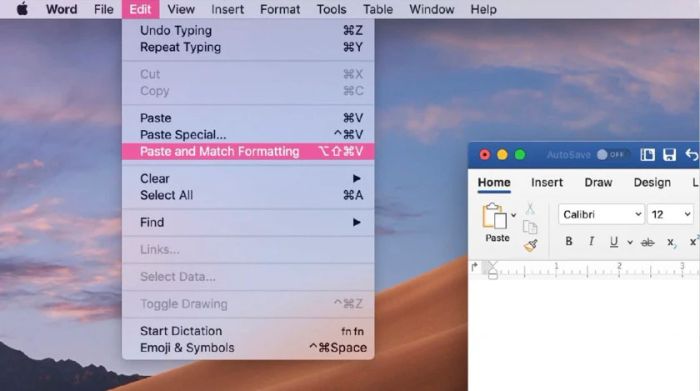 Cách sao chép trên MacBook mà không lưu định dạng