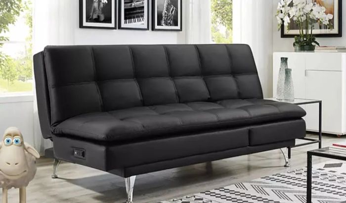 Serta leather convertible sofa