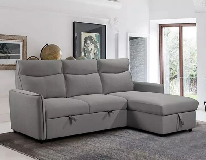 grey storage sectional