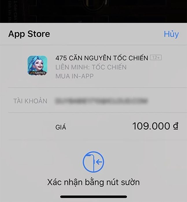 Nạp thẻ Liên Minh Tốc Chiến trên điện thoại iOS